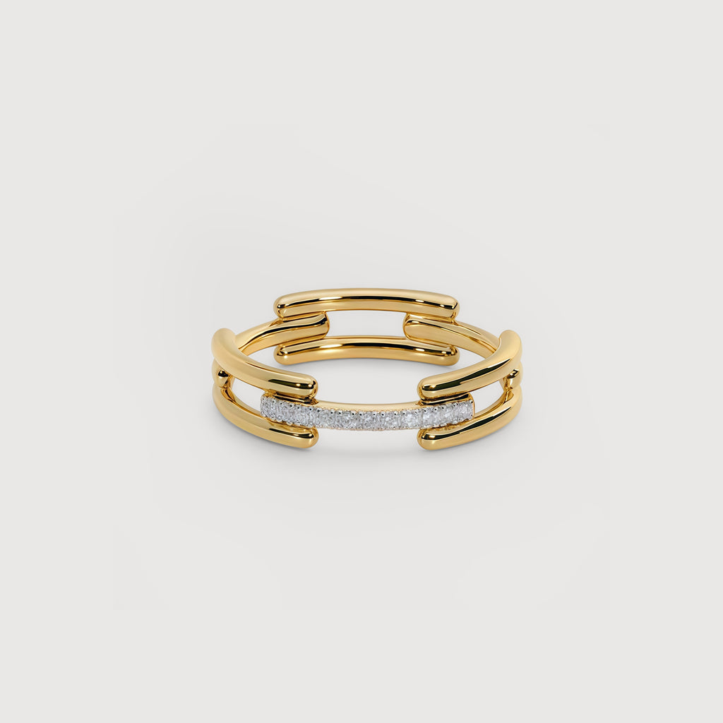S925 CZ Multi-Band Adjustable Ring