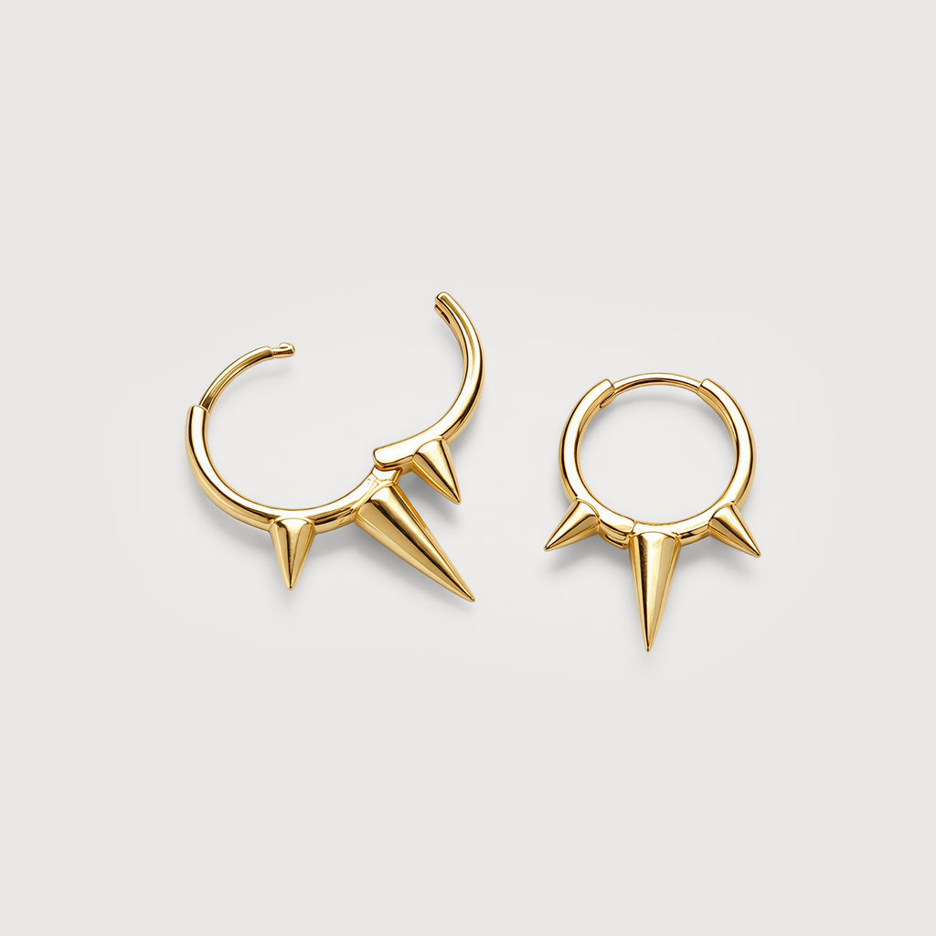 Spike Detail Huggie Hoop Earrings