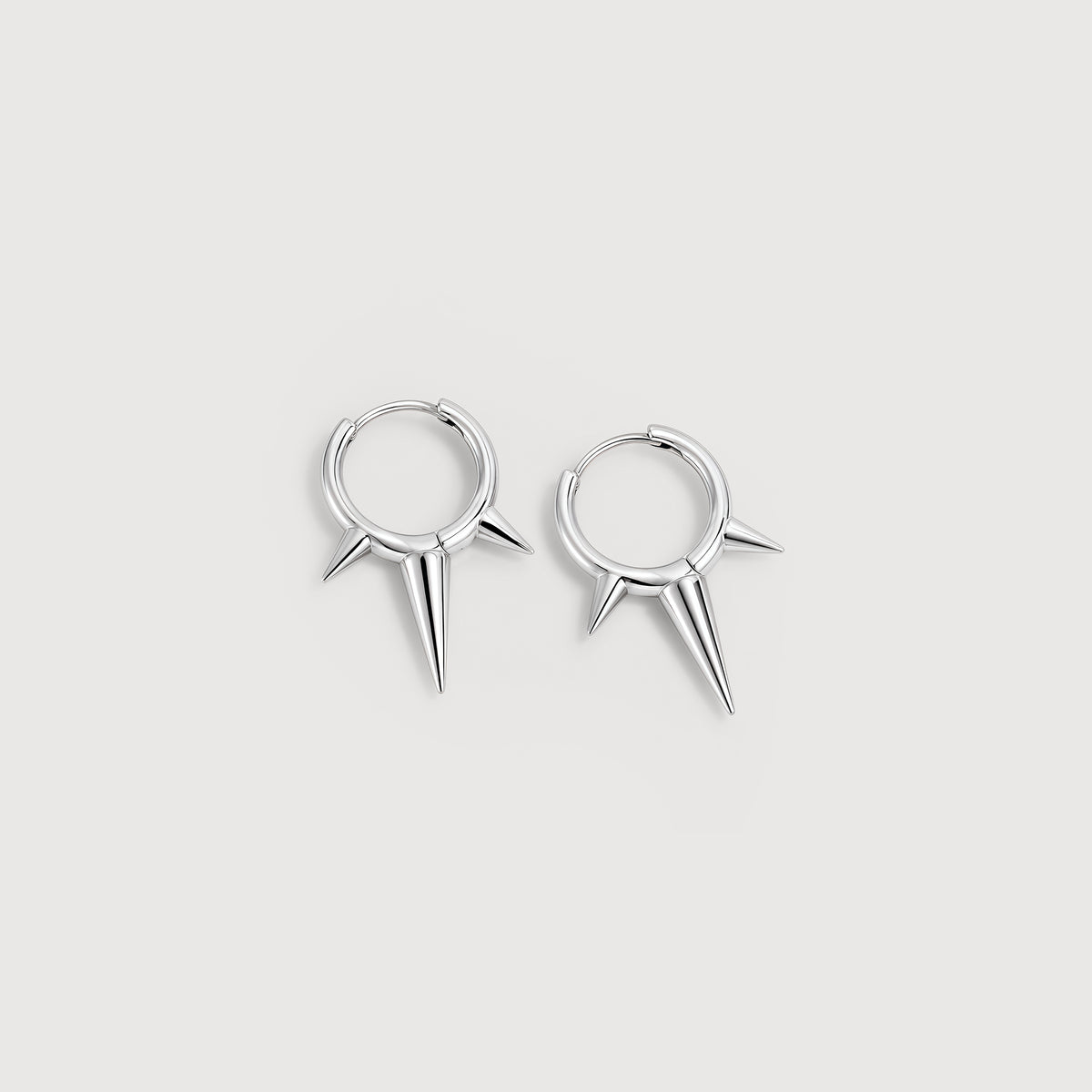 Spike Detail Huggie Hoop Earrings