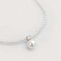 S925 Silver Pearl Drop Pendant Necklace