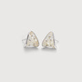 Shell Inlay Geometric Stud Earrings
