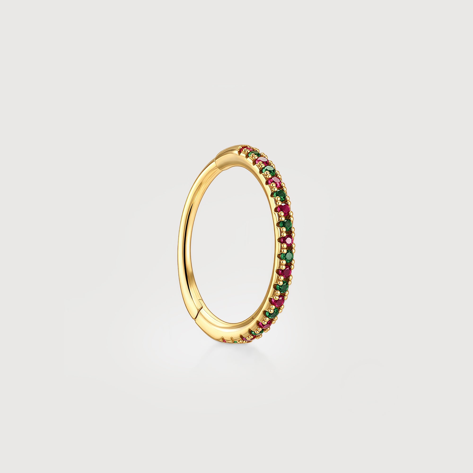 Multicolor Zircon Hoop Earrings