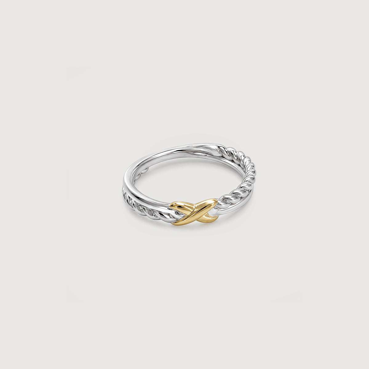 18K Gold-Plated S925 Twisted Knot Ring
