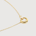 Gold-Plated S925 Geometric Ring Necklace