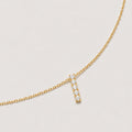 Sterling Silver Linear Stone Bar Necklace