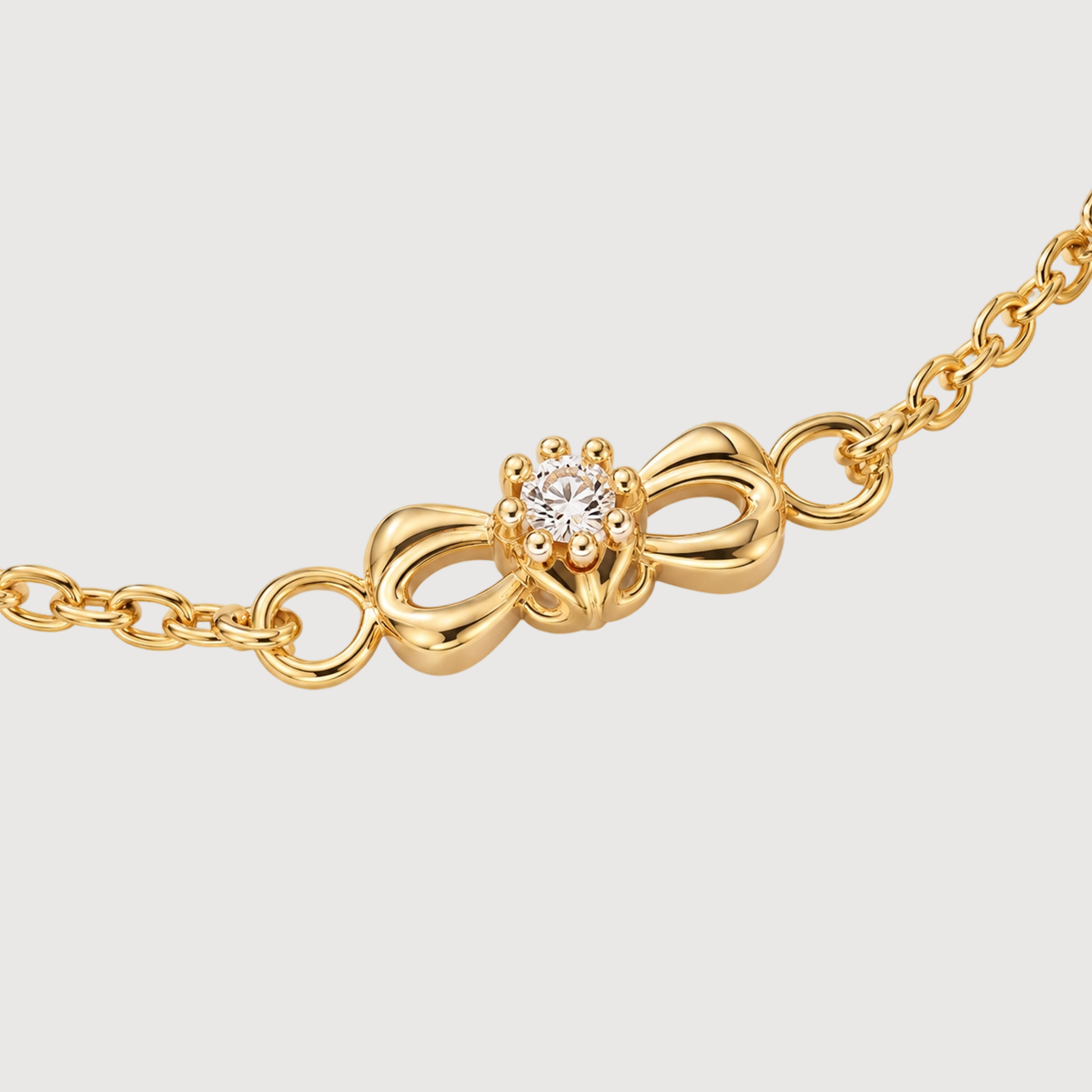 18K Gold-Plated Sterling Silver Bow Bracelet