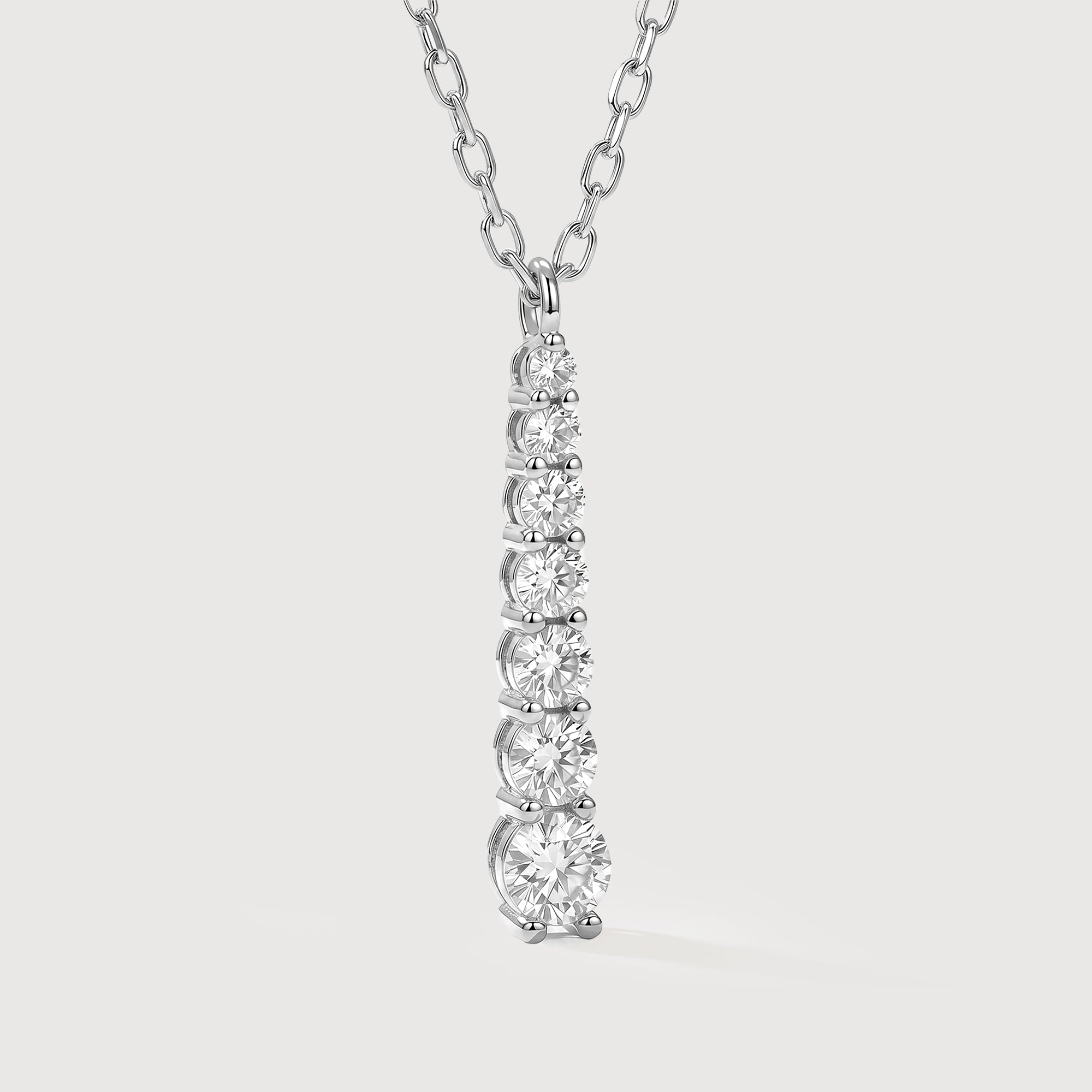 Gold-Plated Graduated Stone Bar Necklace