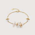 Baroque Pearl and Sculptural Disc Bracelet