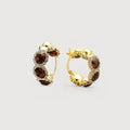 Zircon Cluster Leverback Hoop Earrings