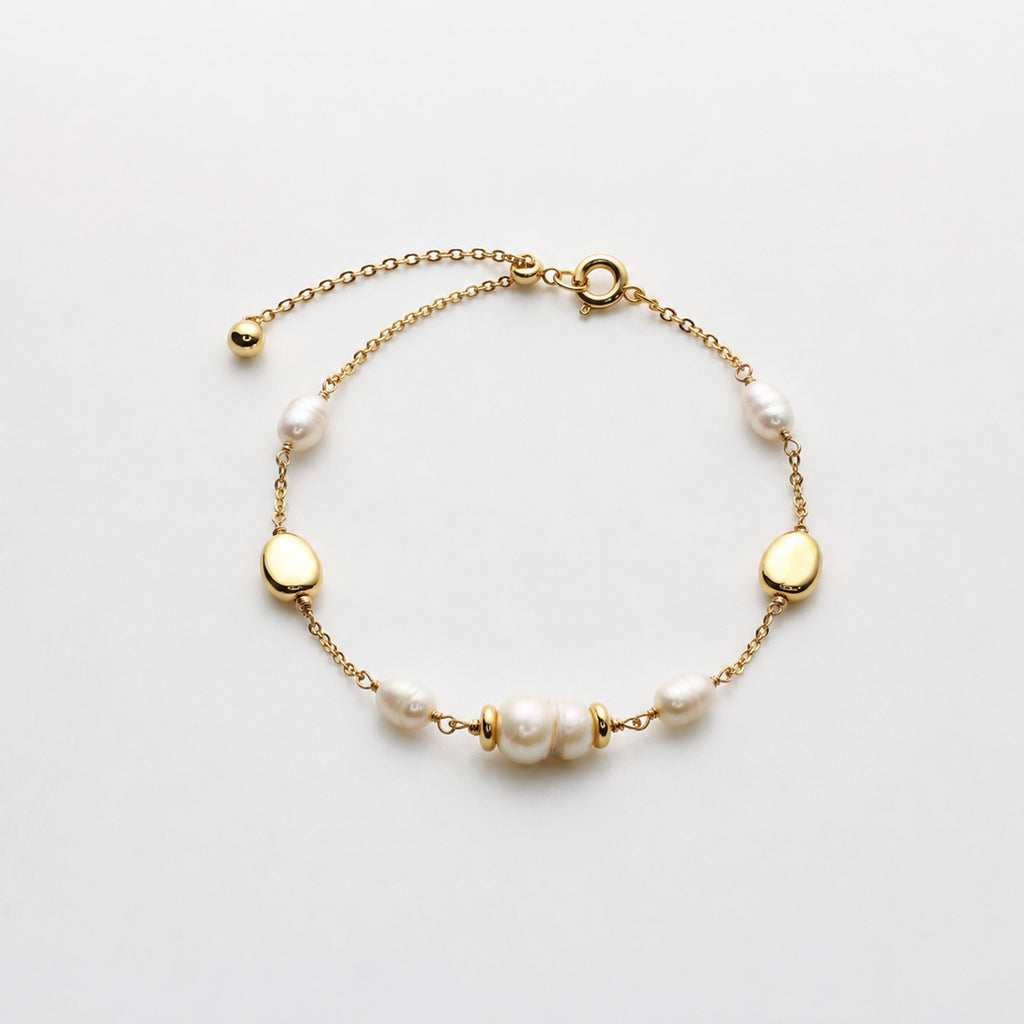 18K Gold-Plated Freshwater Pearl Bracelet