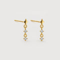 Star Link Zircon Drop Stud Earrings