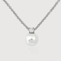 Pearl-Style Drop Sterling Silver Necklace