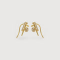 Geometric Pavé Zircon Ear Climber Earrings