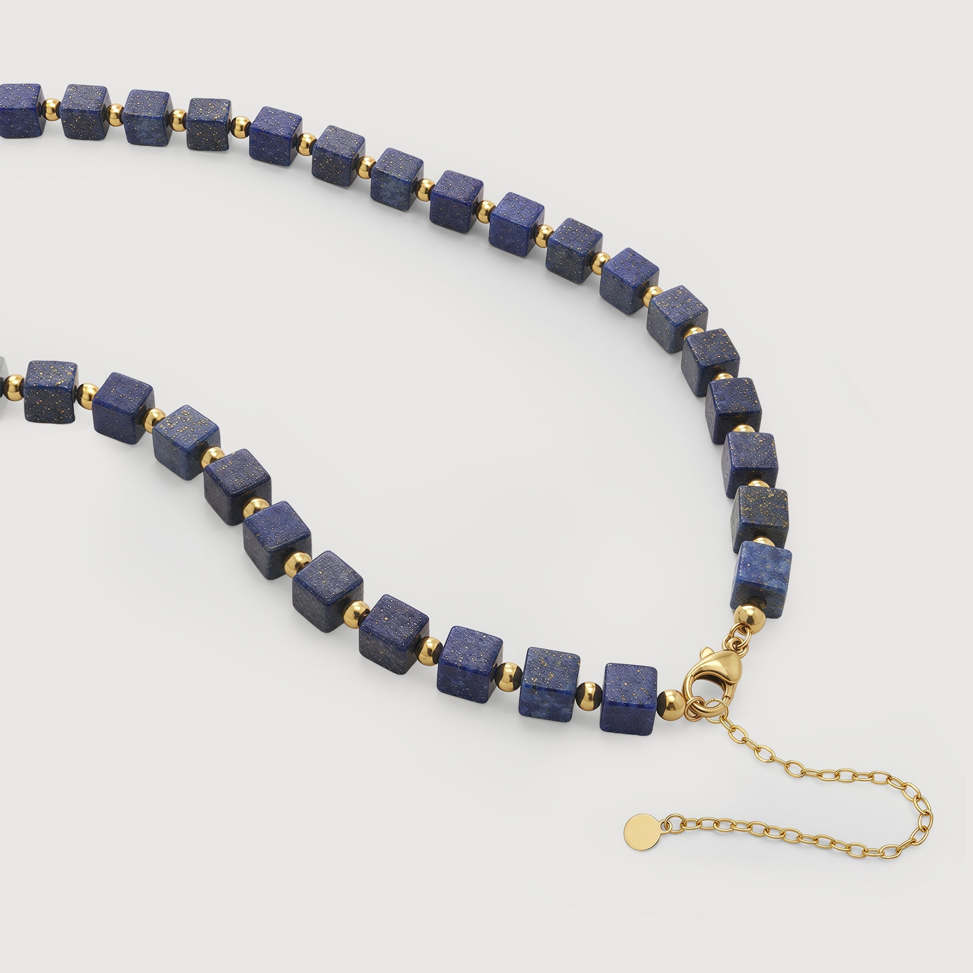 Lapis Lazuli Cube Bead Necklace