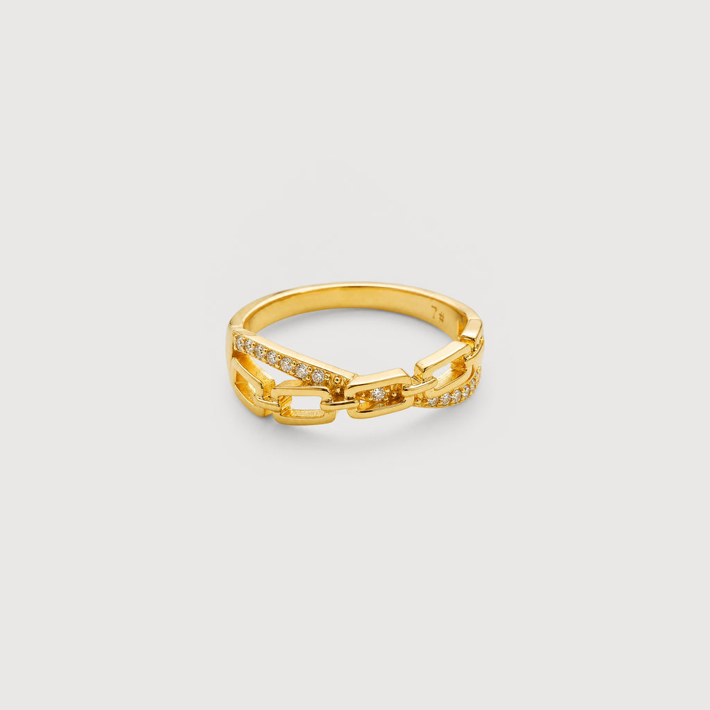 18K Gold-Plated S925 Rope Knot Ring