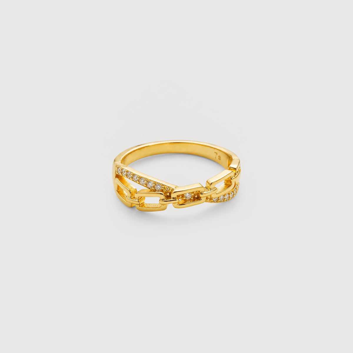 18K Gold-Plated S925 Rope Knot Ring