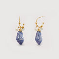 Natural Kyanite Pearl S925 Drop Earrings