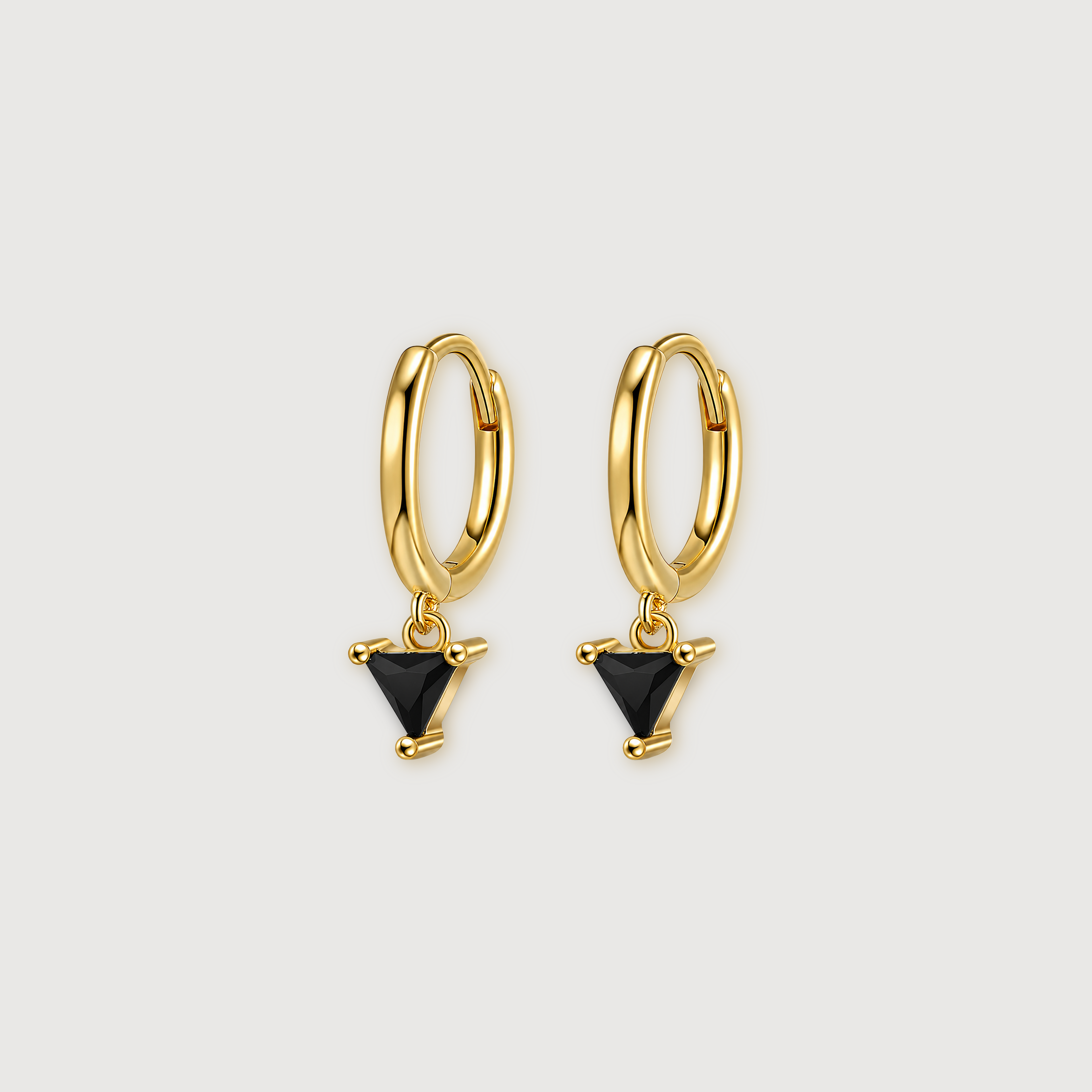 White and Black Zircon S925 Silver Earrings