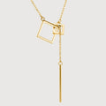 Gold-Plated S999 Silver Lariat Necklace