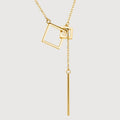 Gold-Plated S999 Silver Lariat Necklace