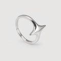 Sculptural Star S999 Adjustable Silver Ring