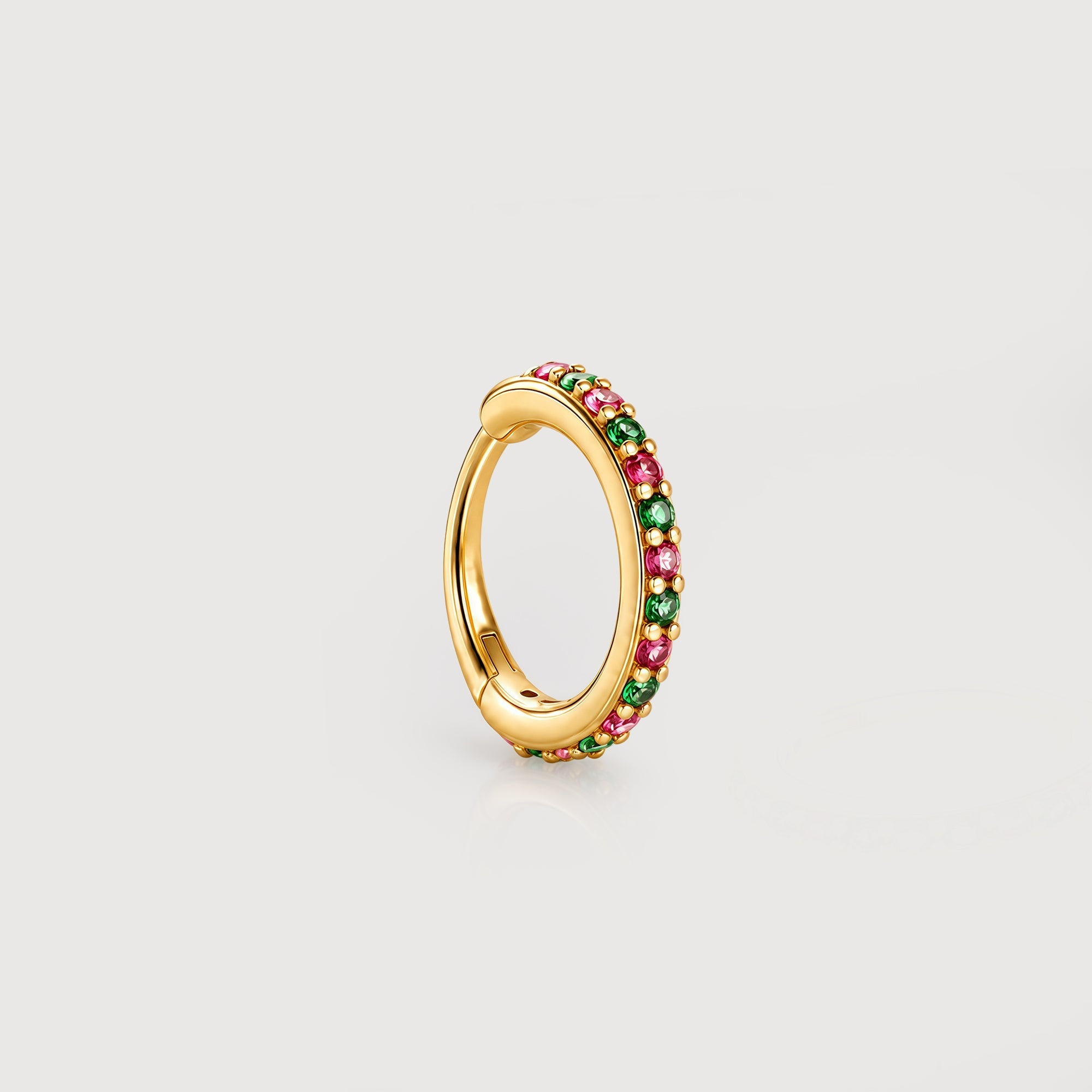 Multicolor Zircon Hoop Earrings
