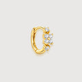 Floral 5A Zircon Huggie Hoop Earrings