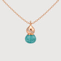 Turquoise-Tone Zircon Necklace