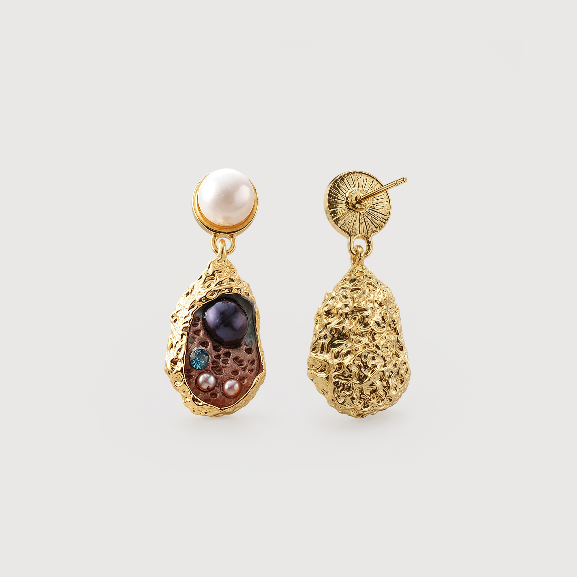 S925 Freshwater Pearl Teardrop Drop Earrings