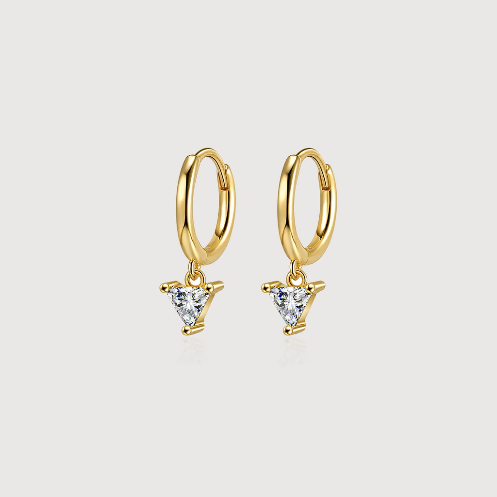 White and Black Zircon S925 Silver Earrings