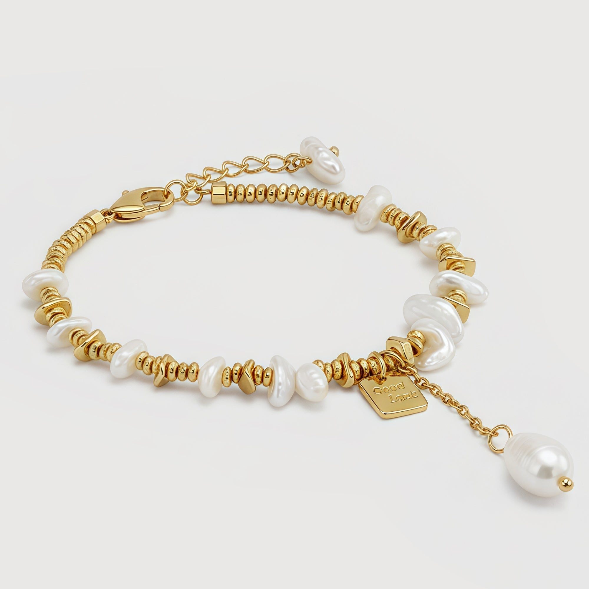 18K Gold-Plated Baroque Pearl Bracelet