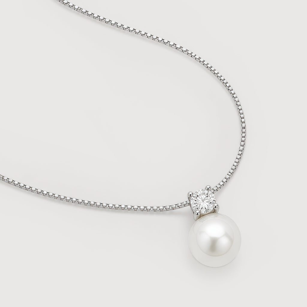 Sterling Silver Pearl Drop Necklace