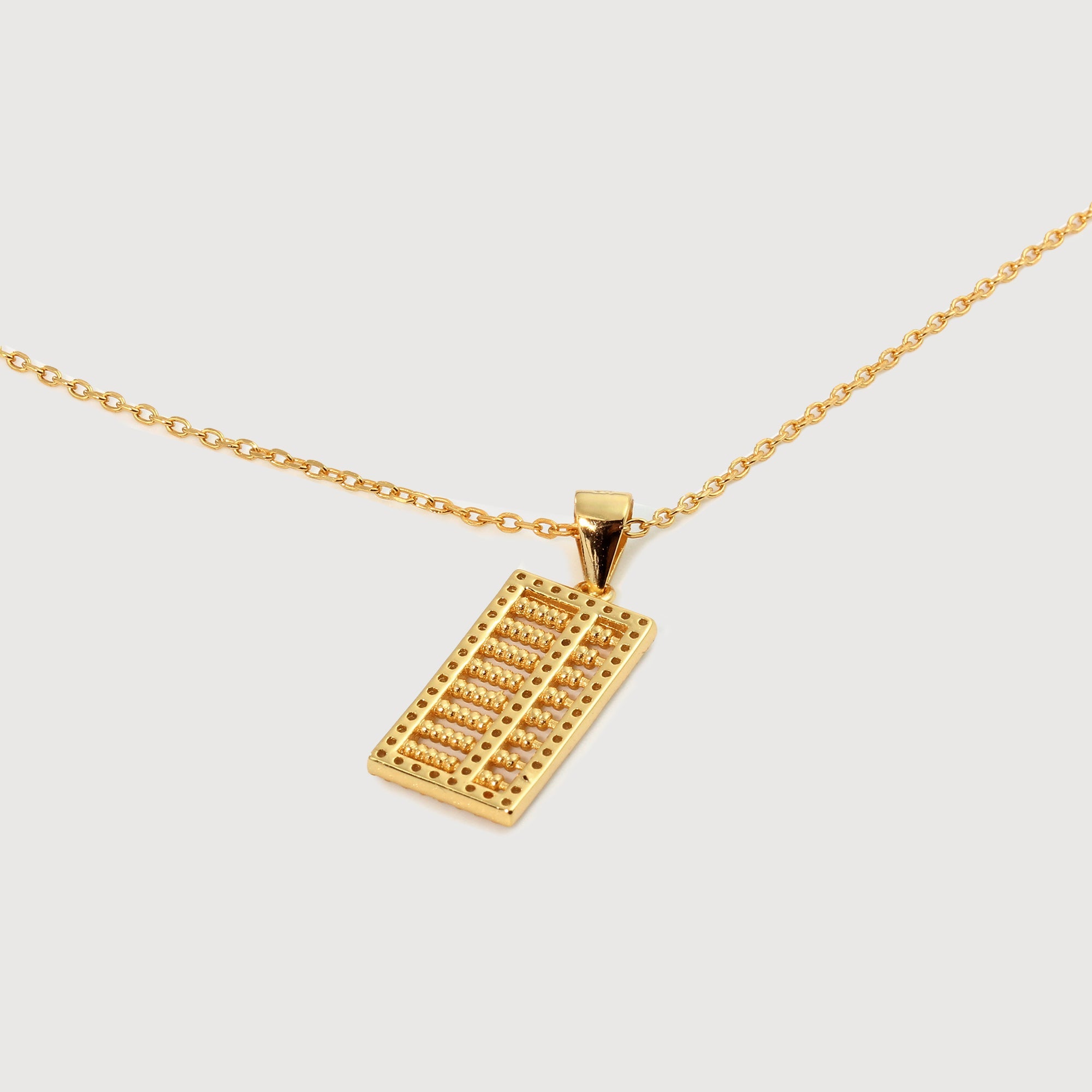 18K Gold-Plated Sterling Silver Abacus Necklace