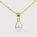 Gold-Plated Sterling Silver Pearl Necklace