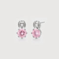 Crystal Round Drop Stud Earrings