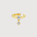 Zircon Dangle Open-Ended Ear Cuff