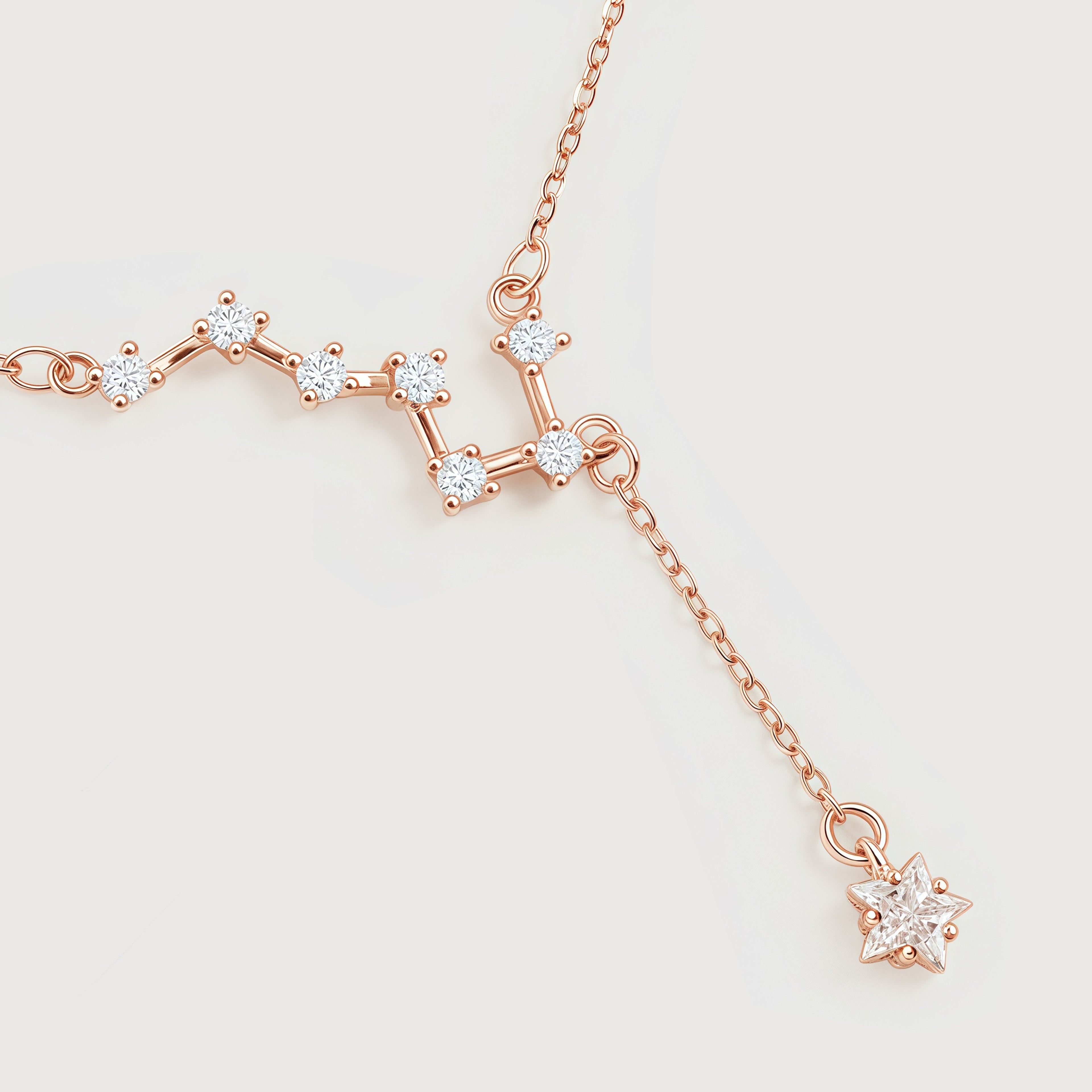 Constellation Drop Star Fine Silver Necklace