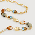Mixed Stone Gold-Tone Statement Necklace