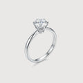 2 ct Round Moissanite S925 Solitaire Ring