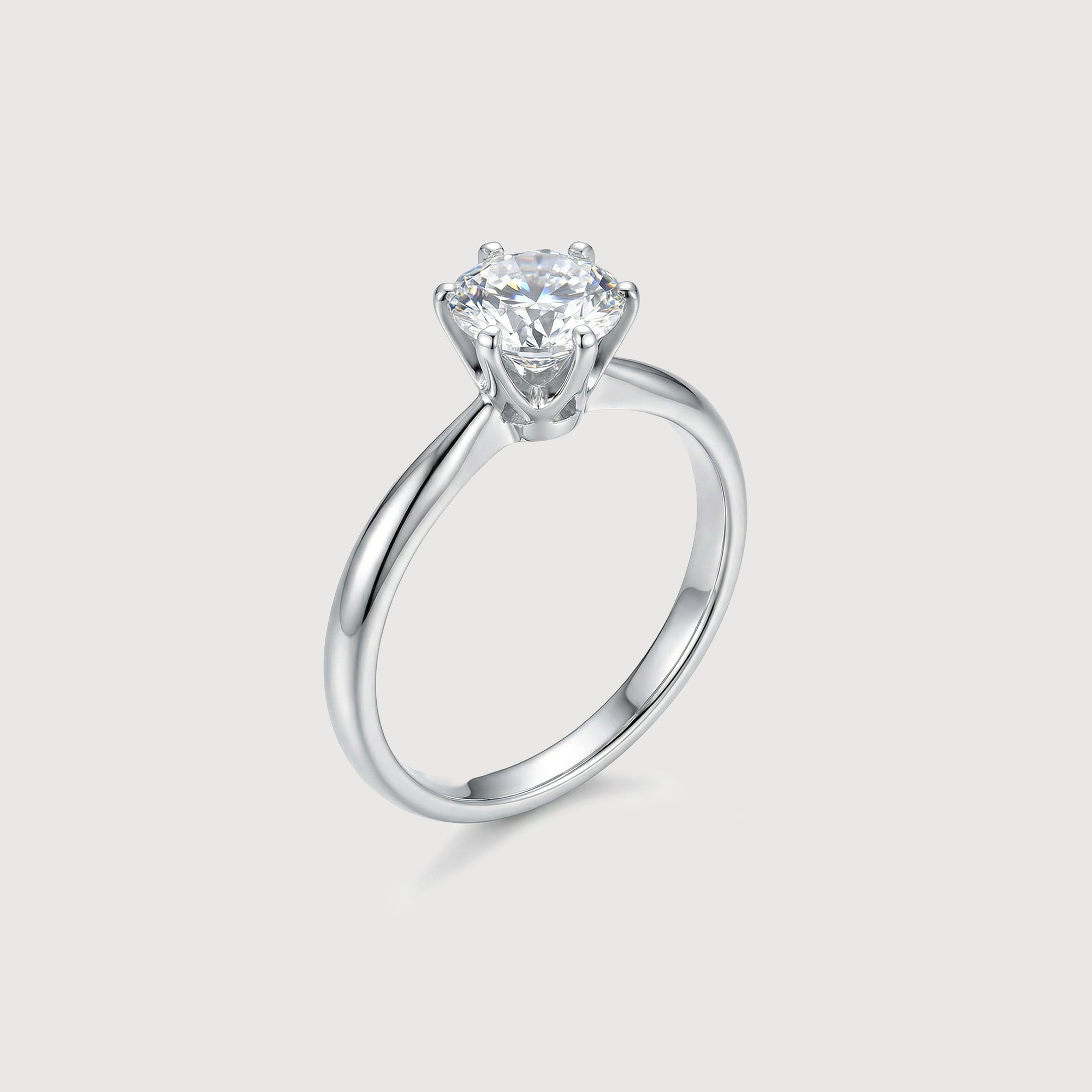 2 ct Round Moissanite S925 Solitaire Ring
