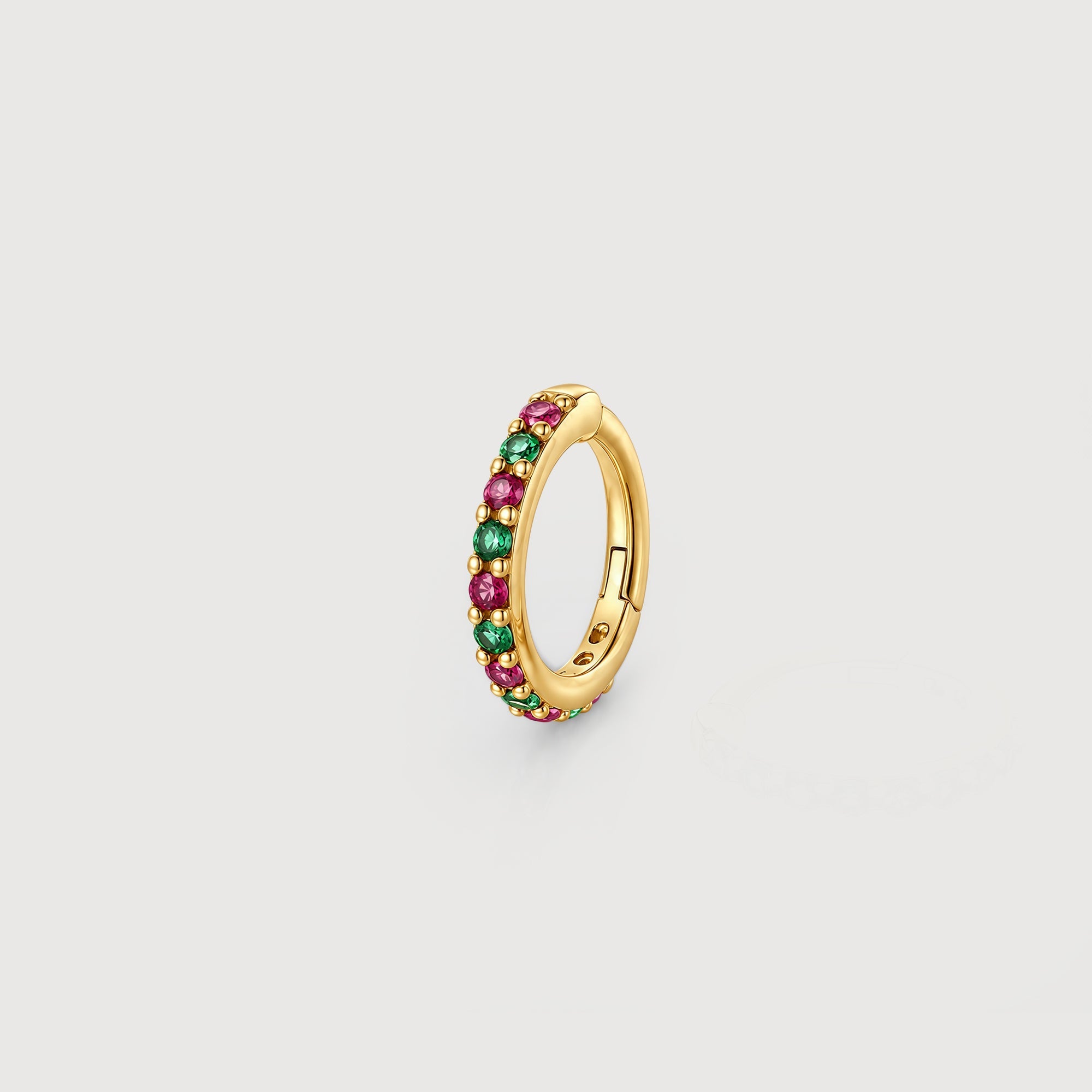 Multicolor Zircon Hoop Earrings