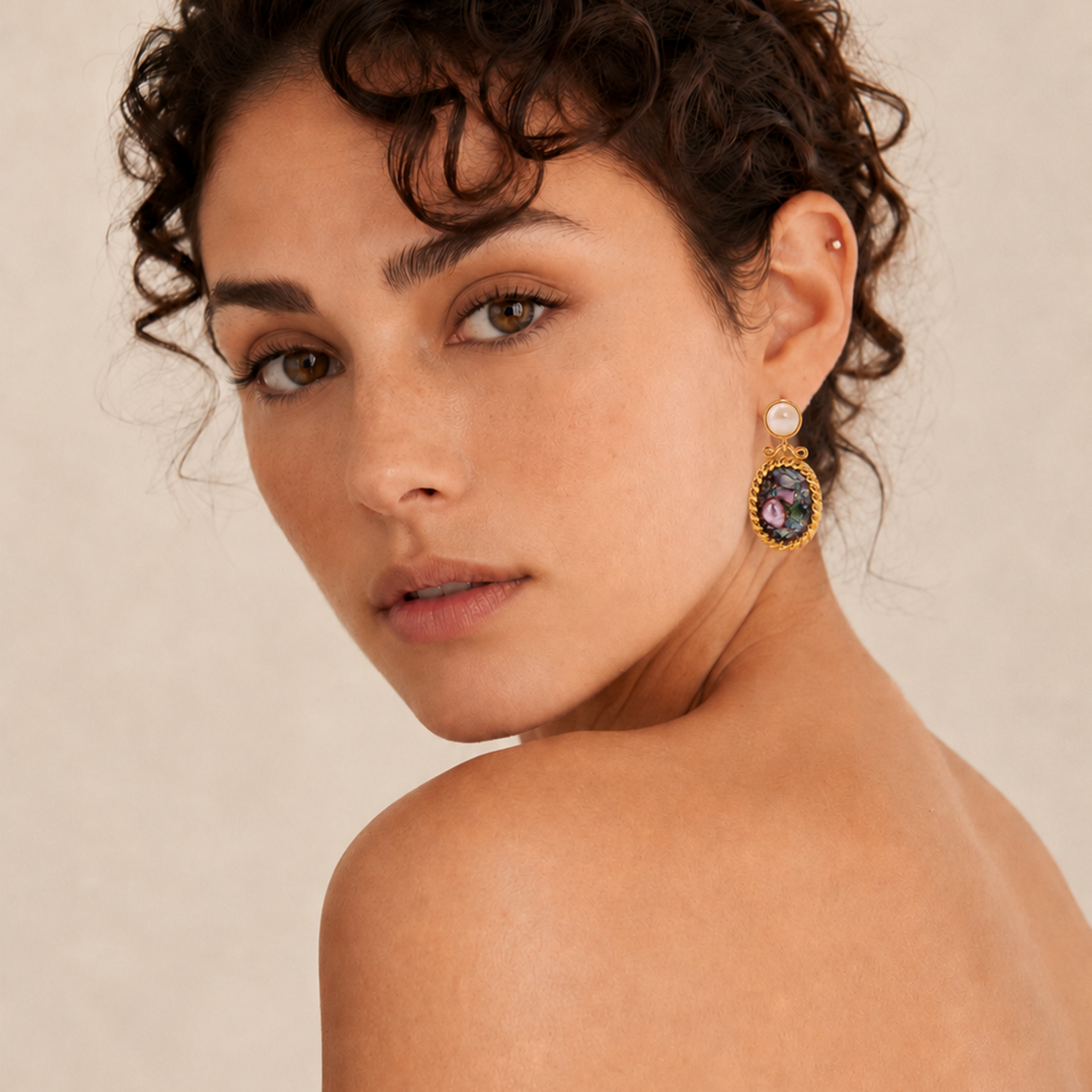 Freshwater Pearl & Shell S925 Drop Earrings