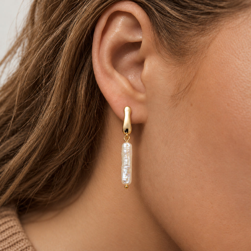 Freshwater Pearl S925 Drop Earrings