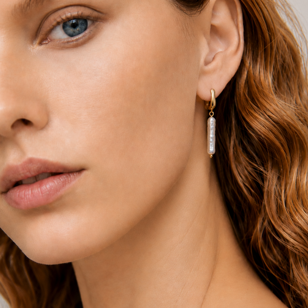 Freshwater Pearl S925 Drop Earrings