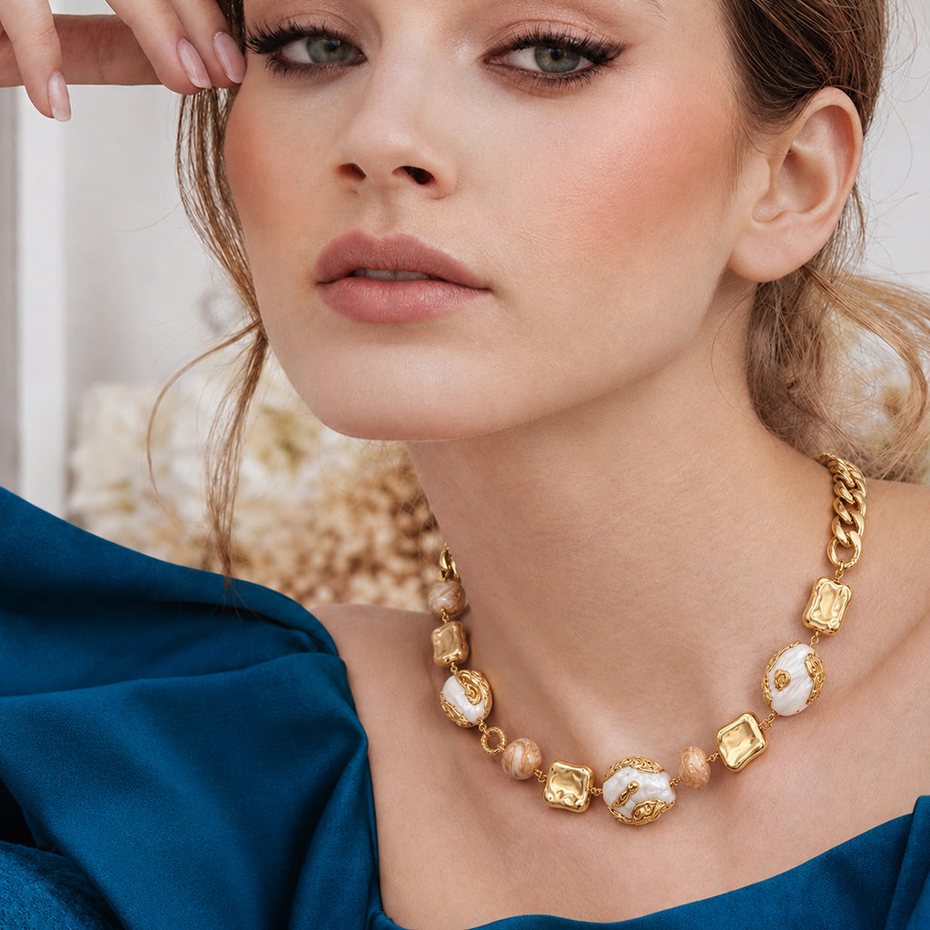 Baroque Pearl Mother-of-Pearl Necklace