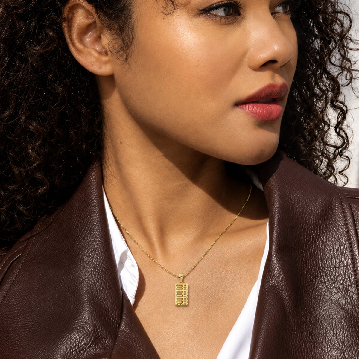 18K Gold-Plated Sterling Silver Abacus Necklace