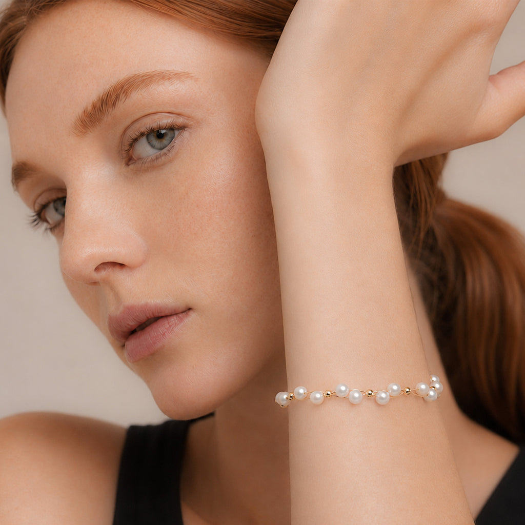 18K Gold-Plated Freshwater Pearl Bracelet