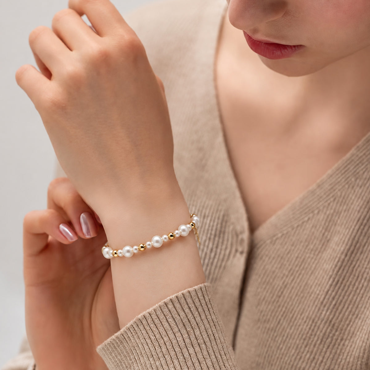 18K Gold-Plated Freshwater Pearl Bracelet