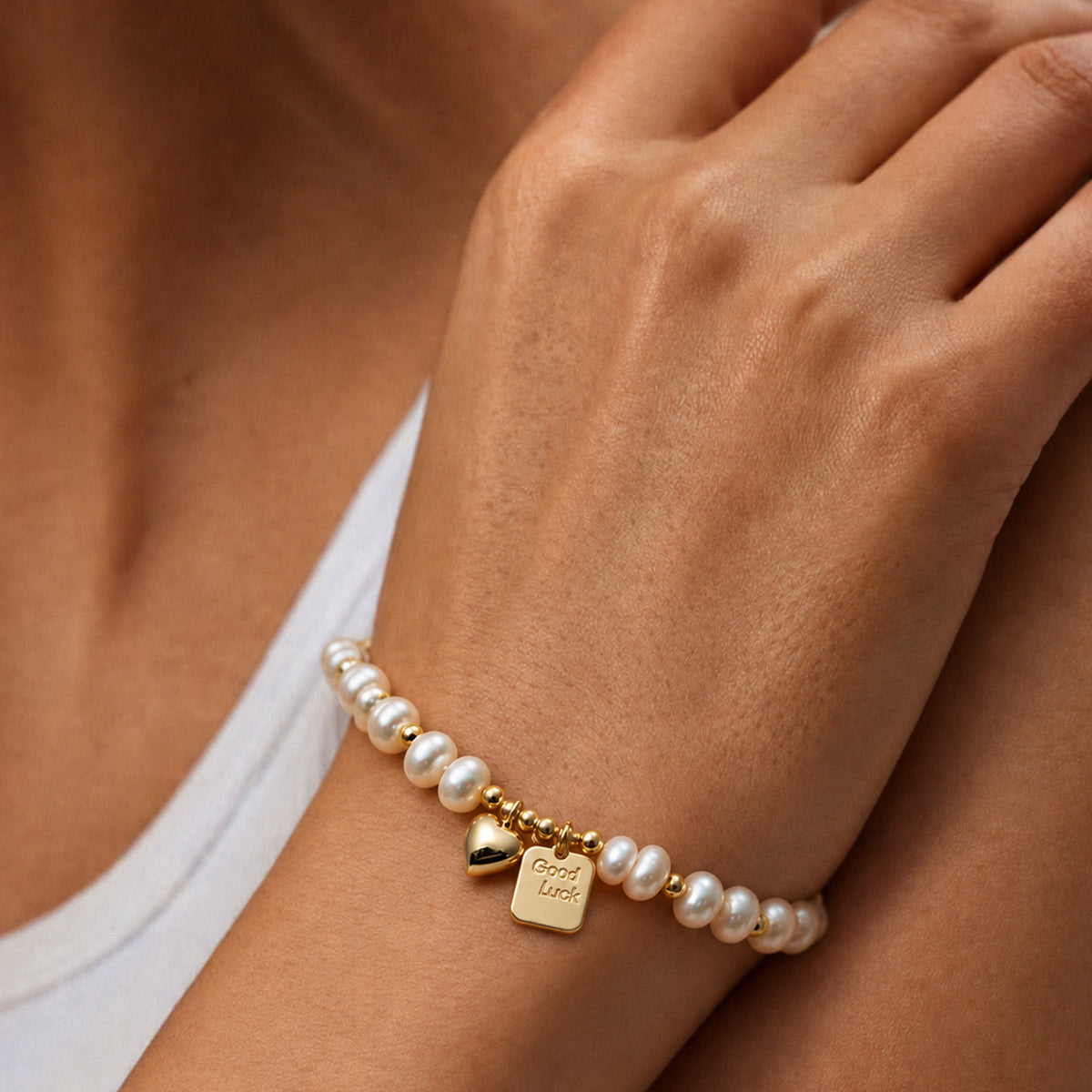 18K Gold-Plated Freshwater Pearl Bracelet