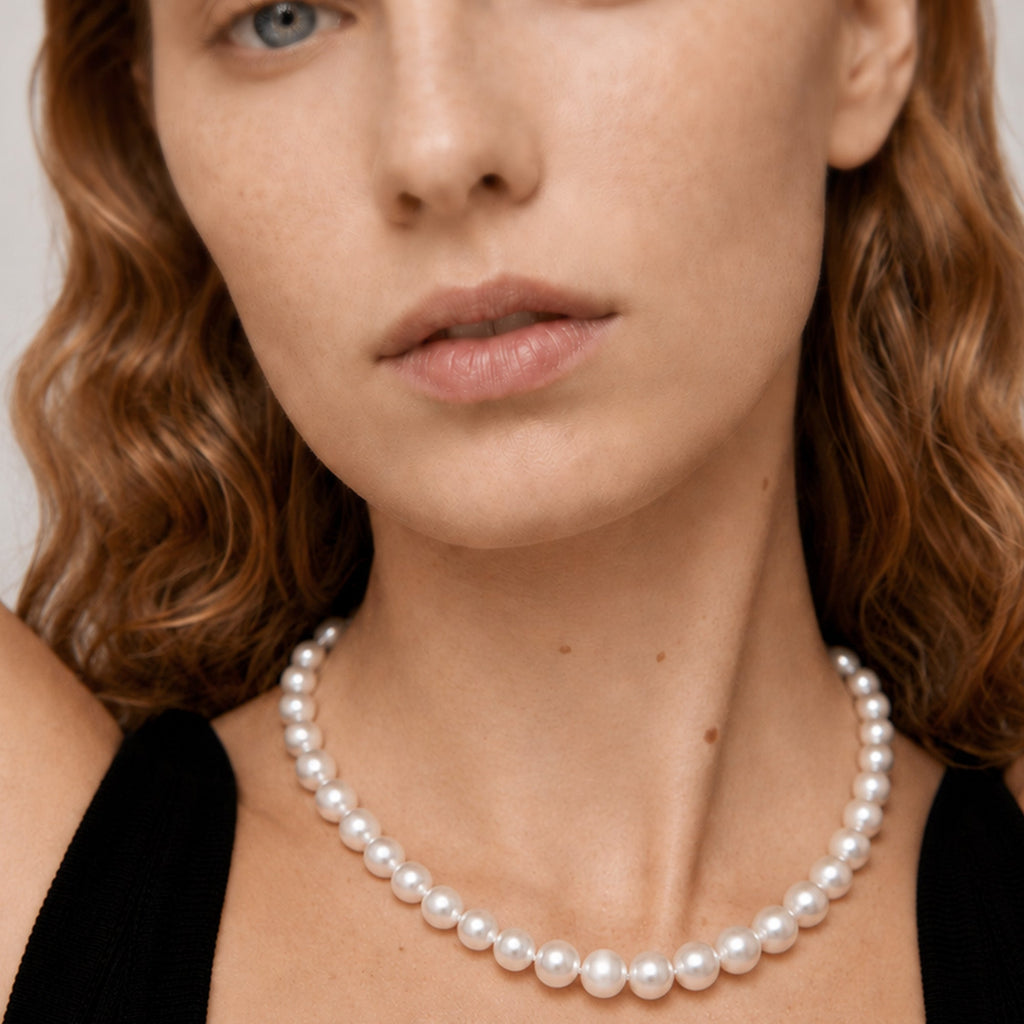 S925 Silver Pearl Strand Necklace
